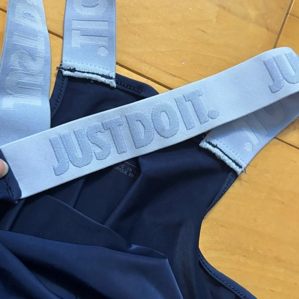 Nike Just Do It Loose Fit Tank Top Womens Size Small Navy Blue Dri-fit Active